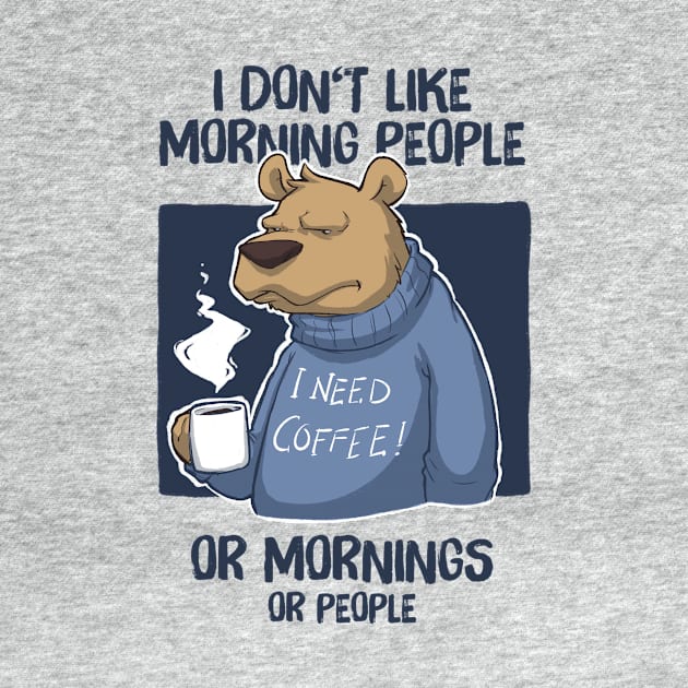 Morning Coffee Bear Grumpy v2 by MBGraphiX